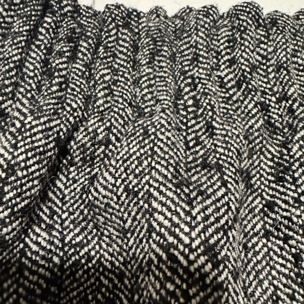 Black and Gray Herringbone Women's Skirt Mini Skirt - Picture 2 of 7